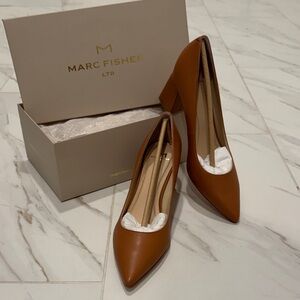 Marc Fisher Women's Tan/Caramel Block Heel Pumps size 6.5